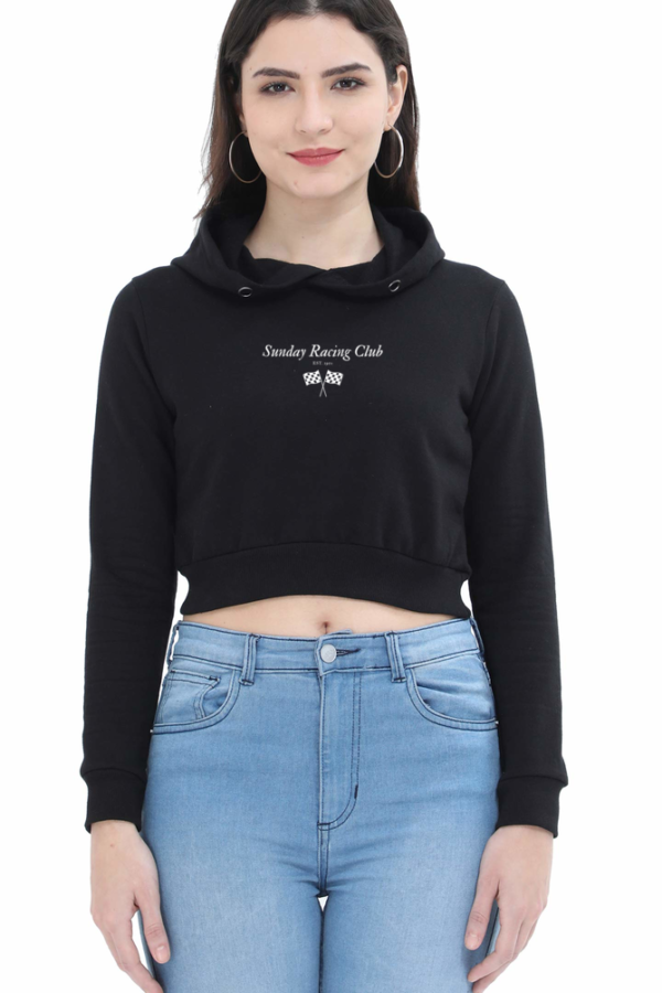 Sunday Racing Club Crop Hoodies - Image 3
