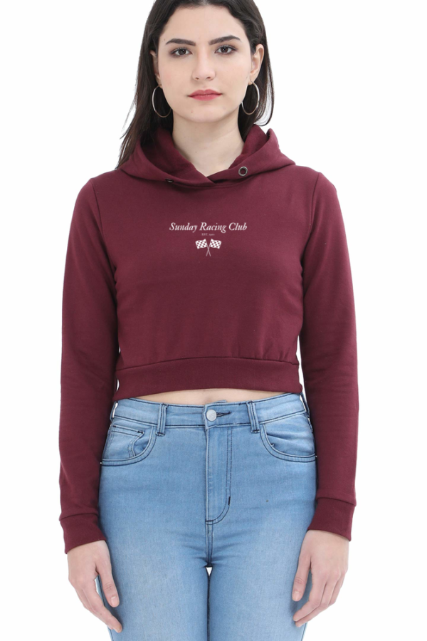 Sunday Racing Club Crop Hoodies - Image 2