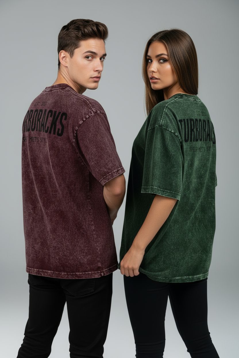 Acid Washed Tees (Puff Print)